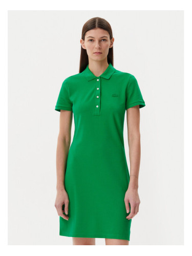 Lacoste Ежедневна рокля EF5473 Зелен Slim Fit