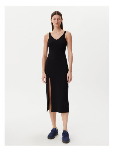 Lacoste Плетена рокля EF9270 Черен Slim Fit