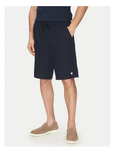 Guess Шорти от плат F5GD00 WH4J0 Тъмносин Regular Fit