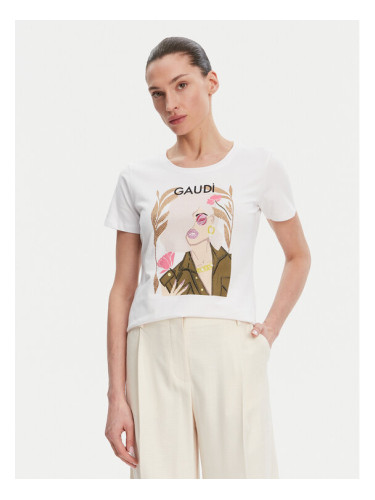 Gaudi Тишърт 511BD64035 Бял Regular Fit
