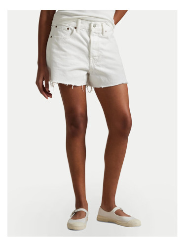 Polo Ralph Lauren Дънкови шорти 211964084001 Бял Straight Fit