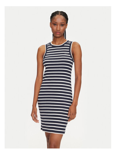 Gant Плетена рокля 4201531 Тъмносин Slim Fit
