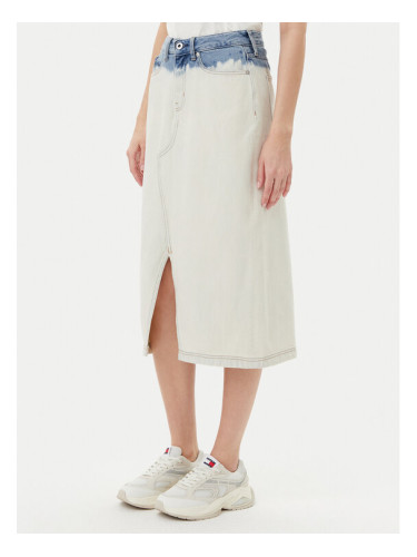 Karl Lagerfeld Jeans Дънкова пола A2W12014 Екрю Regular Fit