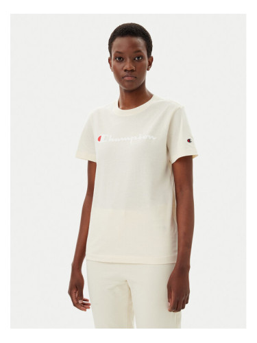 Champion Тишърт 118090 Екрю Slim Fit