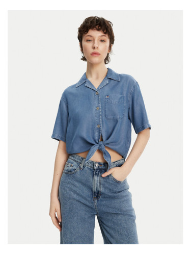 Tommy Jeans Риза DW0DW20603 Син Relaxed Fit
