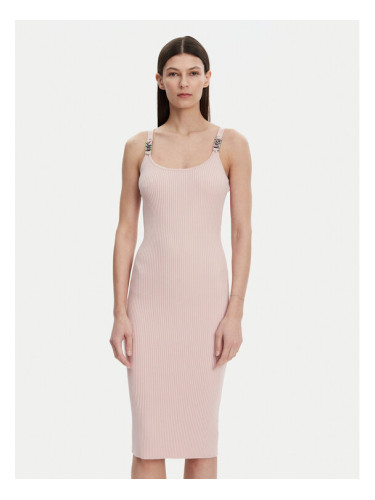 MICHAEL Michael Kors Плетена рокля MT482IL33D Розов Slim Fit