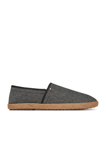 Tommy Hilfiger Еспадрили Hilfiger Chambray Espadrille FM0FM05391 Черен