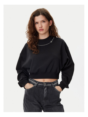 HUGO Суитшърт Dewita 50530446 Черен Oversize