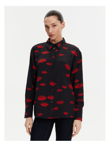 Morgan Риза 251-CKISS.F Черен Regular Fit