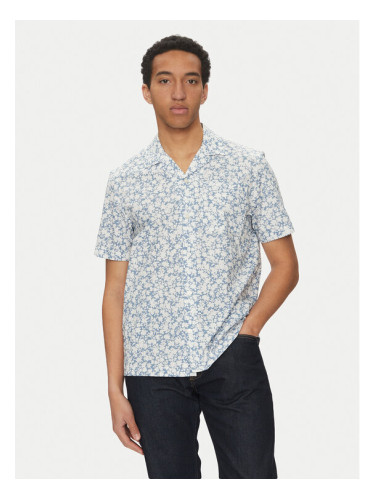 Michael Kors Риза CS5409LHPM Син Relaxed Fit