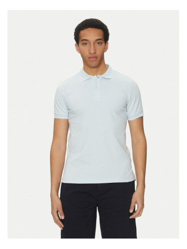 Geox Тениска с яка и копчета M5510R T3236 F4508 Светлосиньо Regular Fit