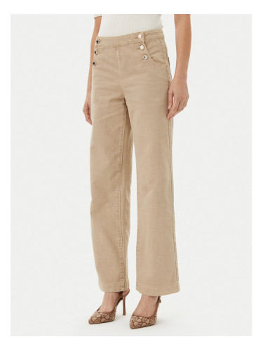 Morgan Текстилни панталони 251-PICHAK Бежов Wide Leg