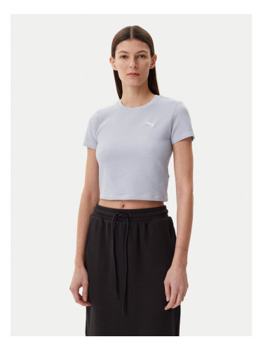 Puma Тишърт Dare To 629806 Светлосиньо Slim Fit