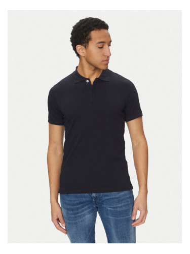 Geox Тениска с яка и копчета M5510W T3236 F1624 Тъмносин Regular Fit