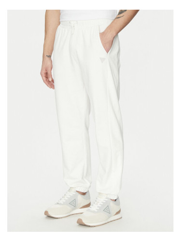 Guess Долнище анцуг Z5GB06 K6ZS1 Бял Regular Fit