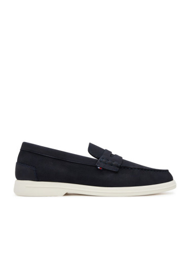 Tommy Hilfiger Мокасини Nubuck P Loafer FM0FM05350 Тъмносин