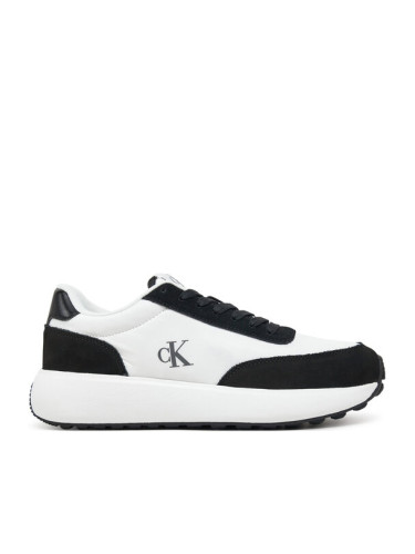 Calvin Klein Jeans Сникърси Athleisure Runner Laceup Mix Wn YW0YW01774 Бял