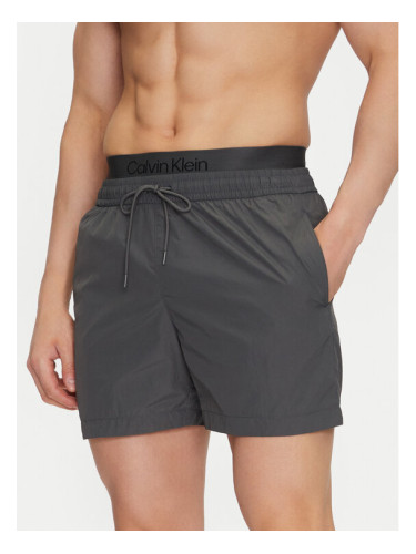 Calvin Klein Swimwear Плувни шорти KM0KM01104 Сив Regular Fit