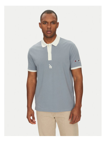 Champion Тениска с яка и копчета 221044 Син Regular Fit