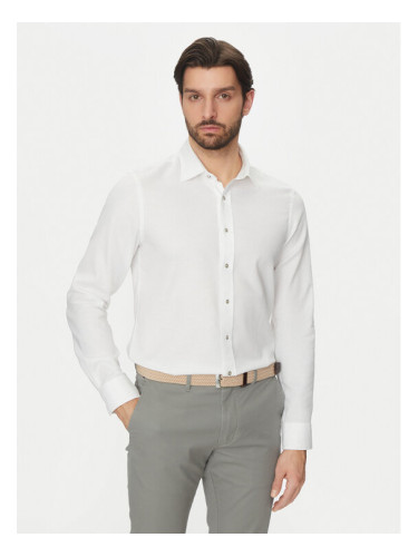 Michael Kors Риза MK0DS01556 Бял Slim Fit