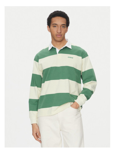 Vans Тениска с яка и копчета Ward Stripe VN000KU8 Зелен Regular Fit