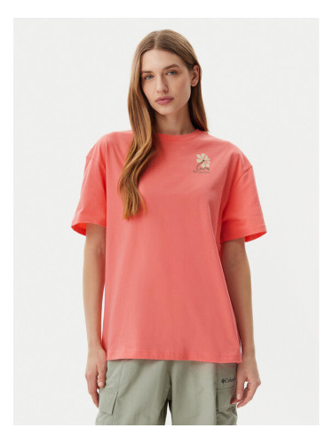 Columbia Тишърт Rolling Bend™ Graphic 2120031 Розов Oversize