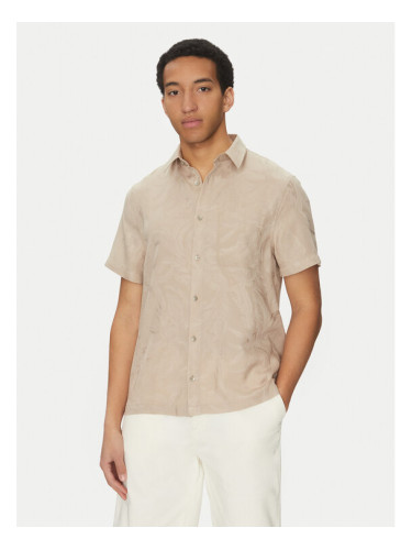 Guess Риза M5GH26 WH7V2 Бежов Regular Fit
