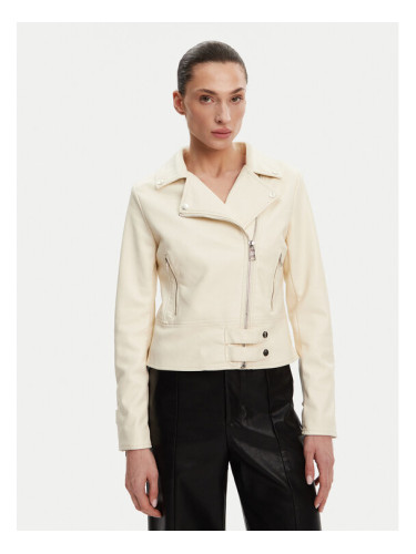 Rinascimento Яке от имитация на кожа CFC0119619003 Екрю Regular Fit