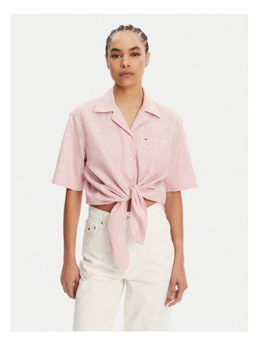 Tommy Jeans Риза DW0DW20286 Розов Regular Fit