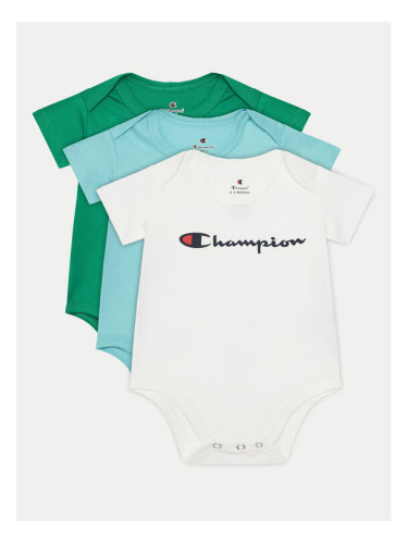 Champion Комплект от 3 броя детски бодита 307058 Цветен