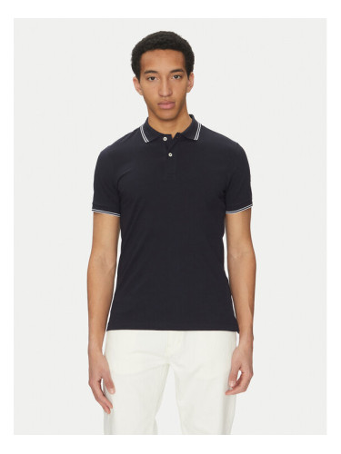 Geox Тениска с яка и копчета M5510R T3236 F1624 Тъмносин Regular Fit