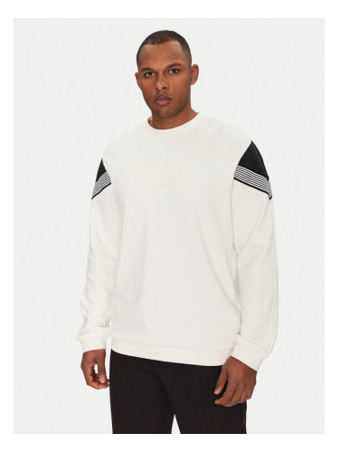 EA7 Emporio Armani Суитшърт 7M000272 AF12451 U0005 Бял Regular Fit