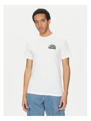 Vans Тишърт Sneaky VN000M3Y Бял Regular Fit