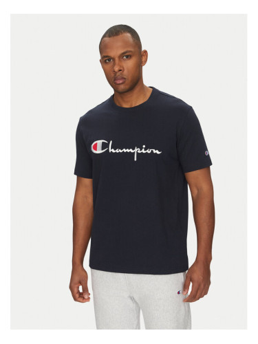 Champion Тишърт 221621 Тъмносин Standard Fit