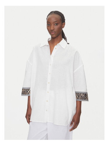 LOLA CASADEMUNT Риза LS2515036 Бял Relaxed Fit