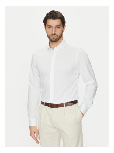 Michael Kors Риза MD0MD91498 Бял Slim Fit