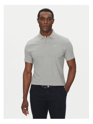 Barbour Тениска с яка и копчета Original Sports MML0358GY52 Сив Tailored Fit