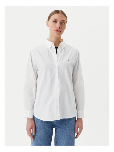 Tommy Jeans Риза DW0DW20290 Бял Regular Fit