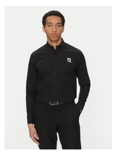 KARL LAGERFELD Риза 605911 552671 Черен Slim Fit