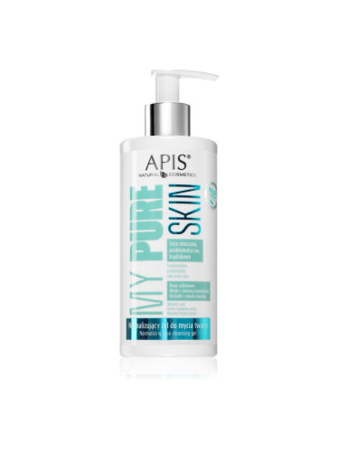 Apis Natural Cosmetics My Pure Skin нормализиращ почистващ гел за лице 300 мл.