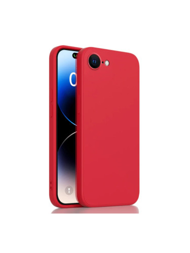 Силиконов кейс bSmart Silicone Soft Cover, За iPhone 16e / 17e, Червен