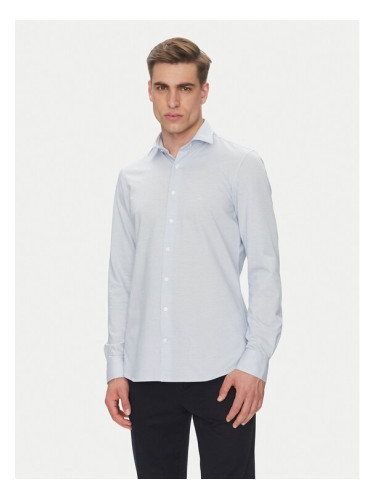 Michael Kors Риза MK0DS01555 Светлосиньо Slim Fit