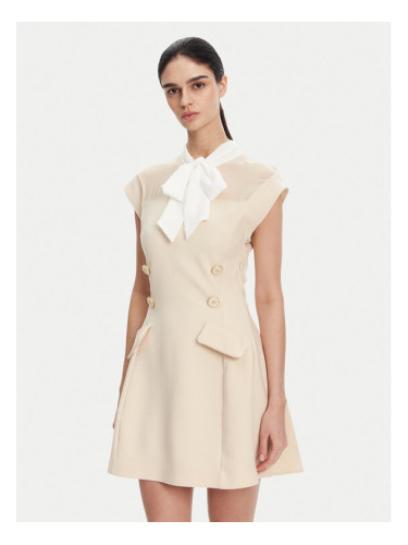 Imperial Коктейлна рокля AFJJJKP Екрю Regular Fit