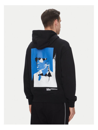 Karl Lagerfeld Jeans Суитшърт A2M20030 Черен Relaxed Fit