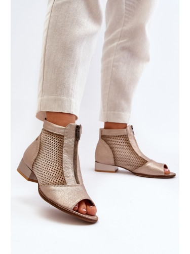 Дамски ботуши с отворени пръсти с плосък ток Maciejka