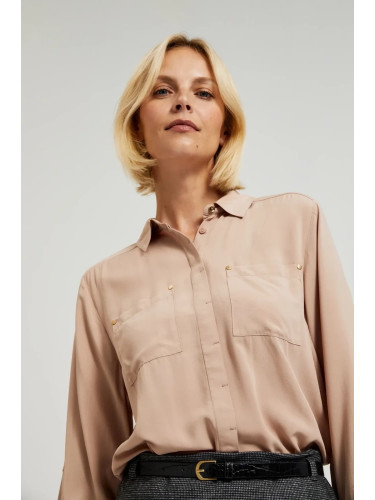 Marisse Women's Shirt Z-Ko-4516 L.Brown