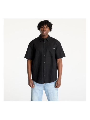 Риза Calvin Klein Jeans Linen Cotton Shortsleeve Shirt Black S