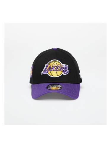 Шапка New Era Los Angeles Lakers 9FORTY NBA Side Patch Adjustable Cap Black/ Trp Universal