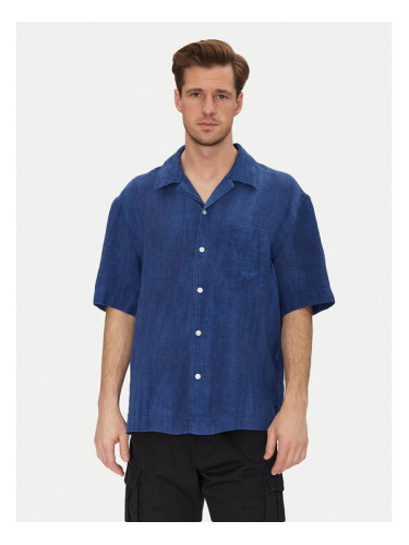 Gant Риза 3250062 Син Relaxed Fit
