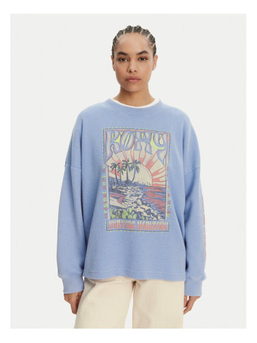 Roxy Суитшърт ERJKT04276 Син Relaxed Fit